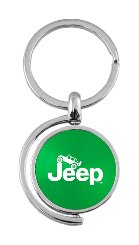 Jeep Climbing Spinner Key Fob - Green