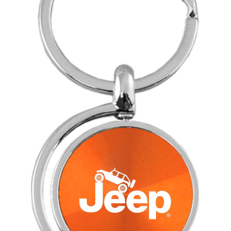 Jeep Climbing Spinner Key Fob - Orange