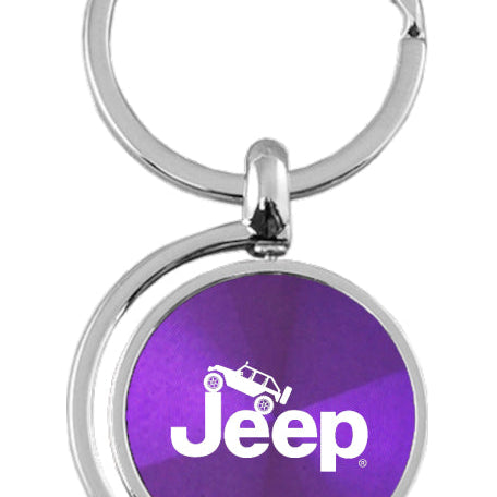 Jeep Climbing Spinner Key Fob - Purple