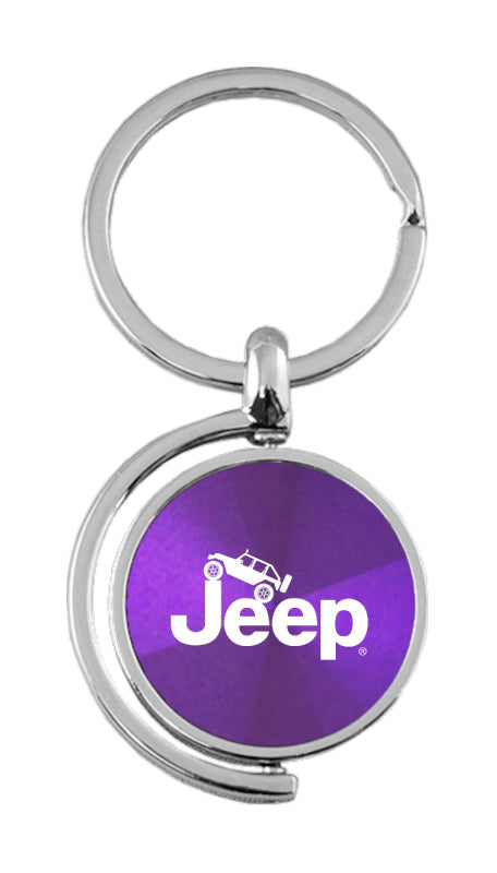 Jeep Climbing Spinner Key Fob - Purple