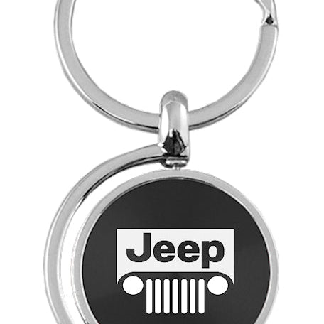 Jeep Grill Spinner Key Fob - Black