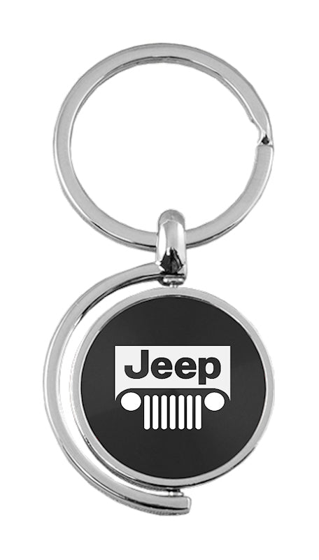 Jeep Grill Spinner Key Fob - Black