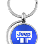 Jeep Grill Spinner Key Fob - Blue