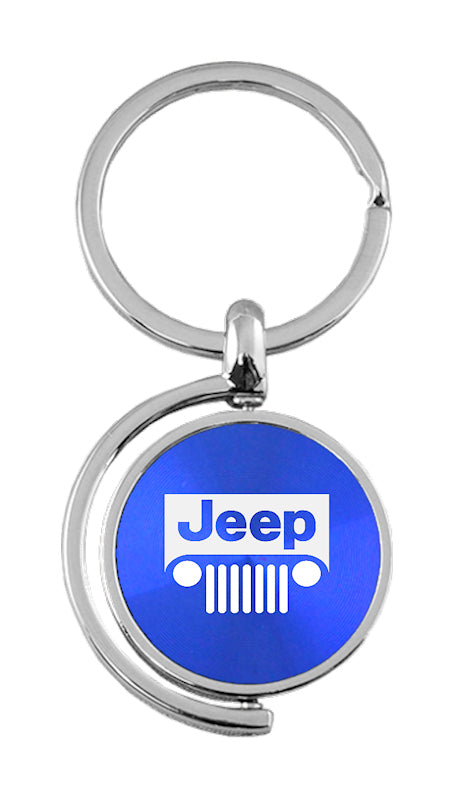 Jeep Grill Spinner Key Fob - Blue