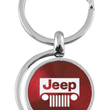 Jeep Grill Spinner Key Fob - Burgundy