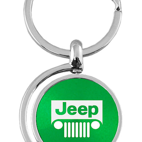 Jeep Grill Spinner Key Fob - Green