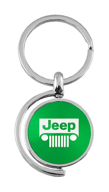 Jeep Grill Spinner Key Fob - Green