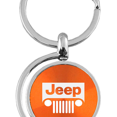 Jeep Grill Spinner Key Fob - Orange