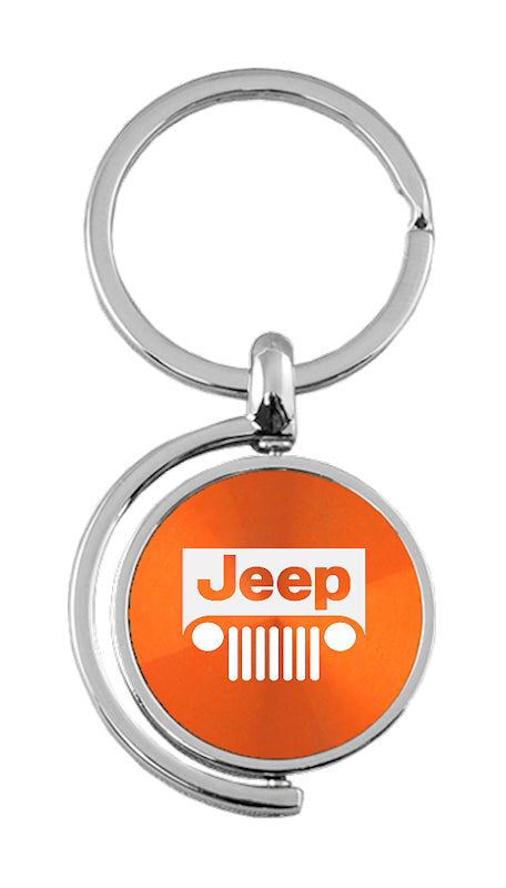 Jeep Grill Spinner Key Fob - Orange