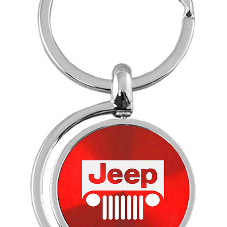 Jeep Grill Spinner Key Fob - Red