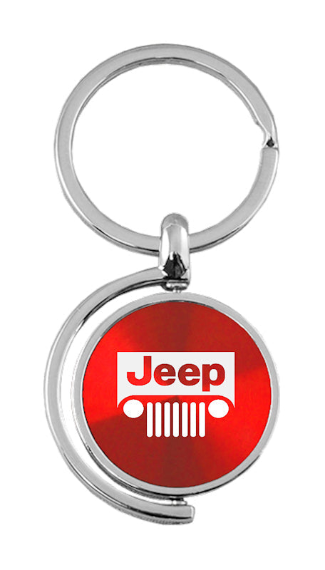 Jeep Grill Spinner Key Fob - Red