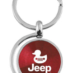 Jeep Duck Spinner Key Fob - Burgundy