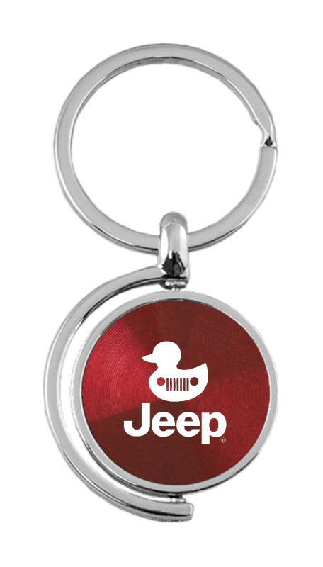 Jeep Duck Spinner Key Fob - Burgundy