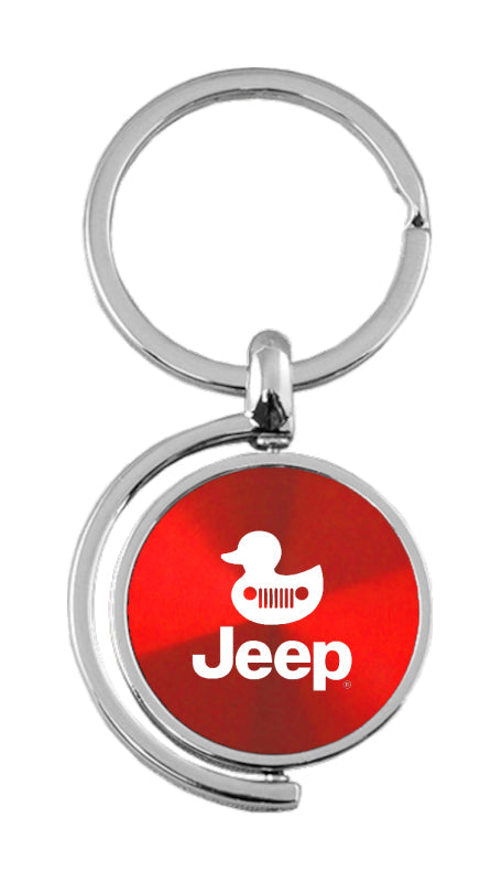 Jeep Duck Spinner Key Fob - Red