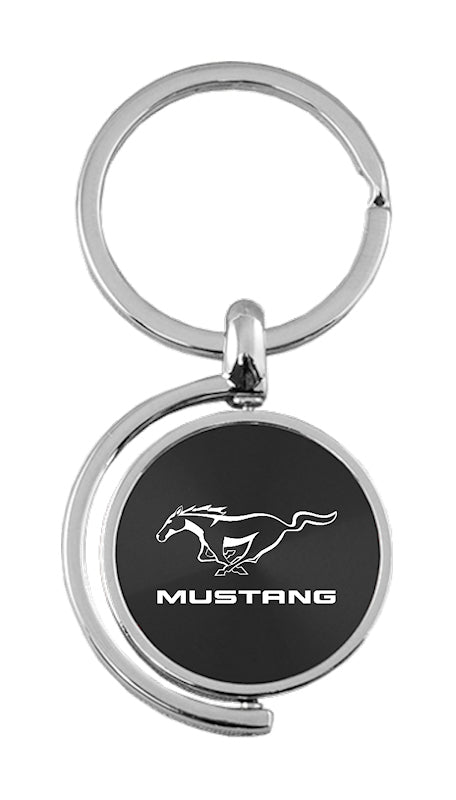 Mustang Spinner Key Fob - Black