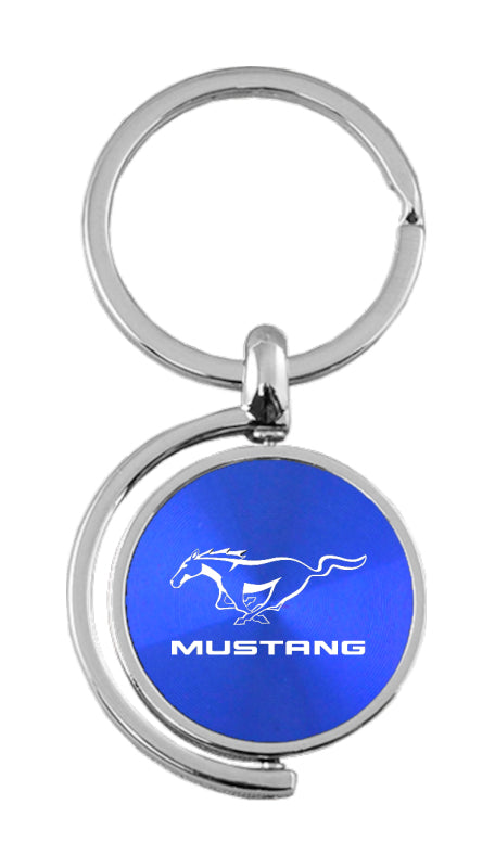 Mustang Spinner Key Fob - Blue