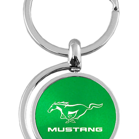 Mustang Spinner Key Fob - Green