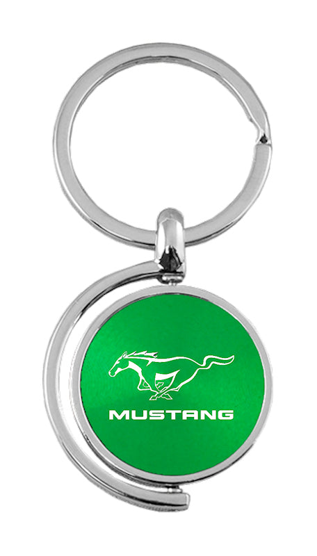 Mustang Spinner Key Fob - Green