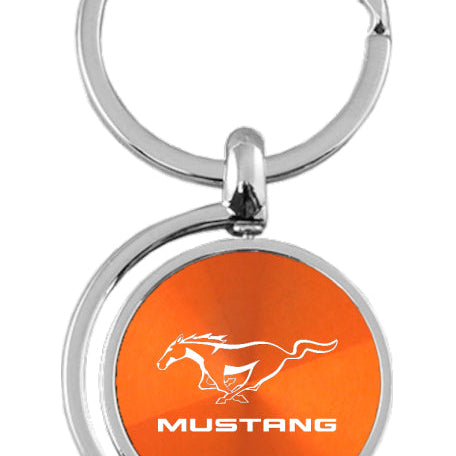 Mustang Spinner Key Fob - Orange