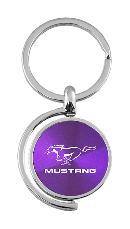 Mustang Spinner Key Fob - Purple