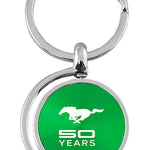 Mustang 50 Years Spinner Key Fob - Green