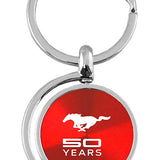 Mustang 50 Years Spinner Key Fob - Red