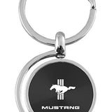 Mustang Tri-Bar Spinner Key Fob - Black