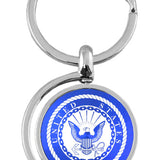 Military U.S. Navy Spinner Key Fob - Blue