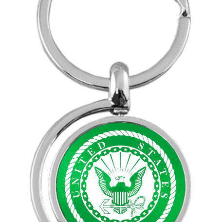 Military U.S. Navy Spinner Key Fob - Green