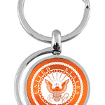 Military U.S. Navy Spinner Key Fob - Orange
