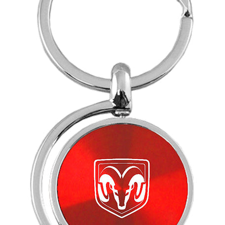 Ram Head Spinner Key Fob - Red