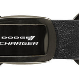 Dodge Charger Leather Tri-Ring Key Fob - Gun Metal