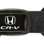 Honda CR-V Leather Tri-Ring Key Fob - Gun Metal