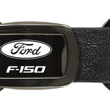 Ford F-150 Leather Tri-Ring Key Fob - Gun Metal