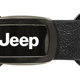 Jeep Leather Tri-Ring Key Fob - Gun Metal