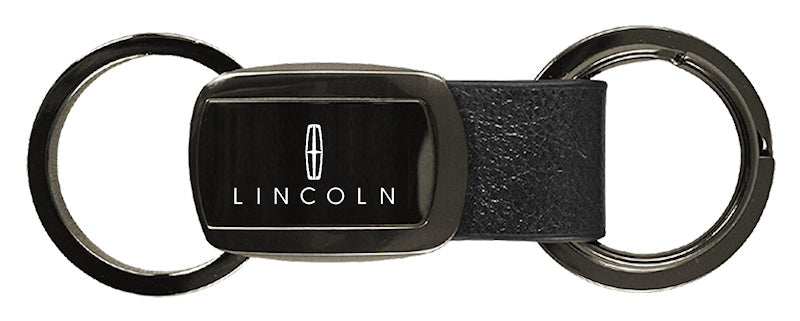 Lincoln Leather Tri-Ring Key Fob - Gun Metal