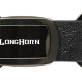 Ram Longhorn Leather Tri-Ring Key Fob - Gun Metal