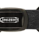 Ram Longhorn Laramie Leather Tri-Ring Key Fob - Gun Metal