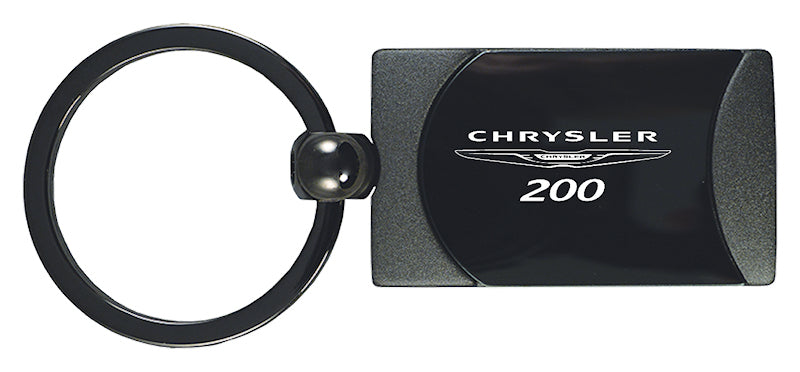 Chrysler 200 Two-Tone Rectangular Key Fob - Gun Metal