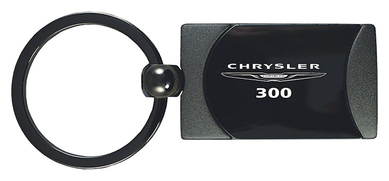 Chrysler 300 Two-Tone Rectangular Key Fob - Gun Metal