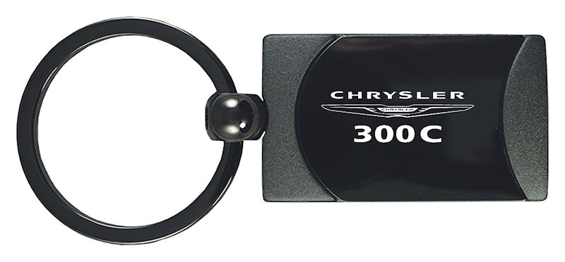 Chrysler 300C Two-Tone Rectangular Key Fob - Gun Metal