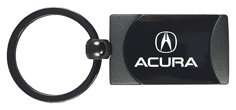 Acura Two-Tone Rectangular Key Fob - Gun Metal