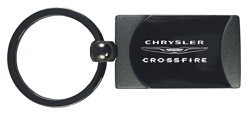 Chrysler Crossfire Two-Tone Rectangular Key Fob - Gun Metal