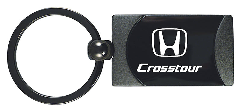 Honda Crosstour Two-Tone Rectangular Key Fob - Gun Metal