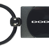 Dodge Two-Tone Rectangular Key Fob - Gun Metal