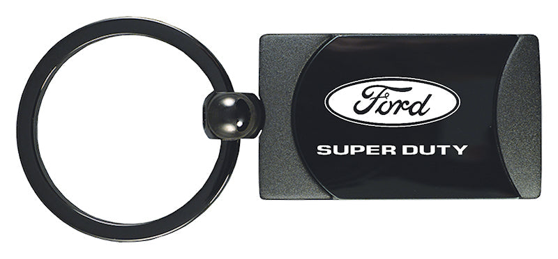 Ford Super Duty Two-Tone Rectangular Key Fob - Gun Metal