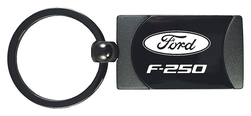 Ford F-250 Two-Tone Rectangular Key Fob - Gun Metal