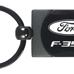 Ford F-350 Two-Tone Rectangular Key Fob - Gun Metal