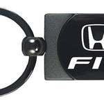 Honda Fit Two-Tone Rectangular Key Fob - Gun Metal