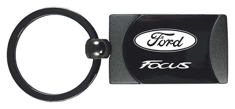 Ford Focus Two-Tone Rectangular Key Fob - Gun Metal